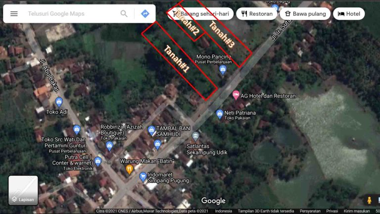 Foto Udara Lokasi Tanah